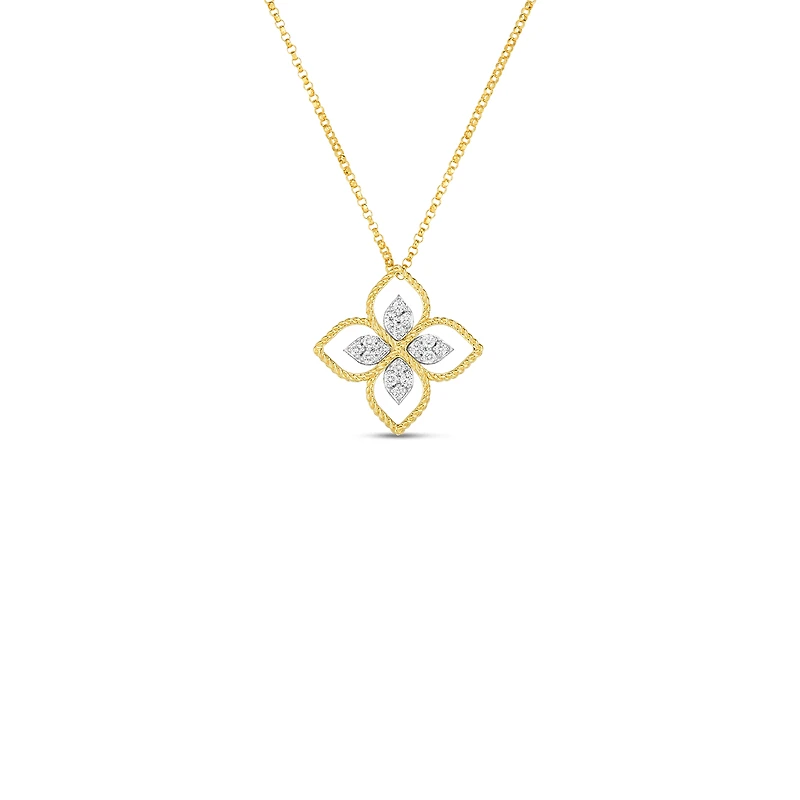 Shop principessa large diamond flower necklace in Canada | La Maison Monaco