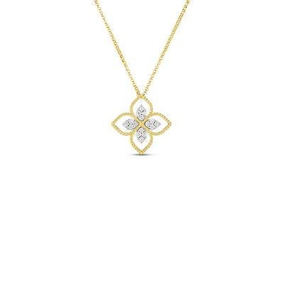 Shop principessa large diamond flower necklace in Canada | La Maison MonacoShop