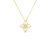 Shop principessa small diamond flower necklace in Canada | La Maison Monaco