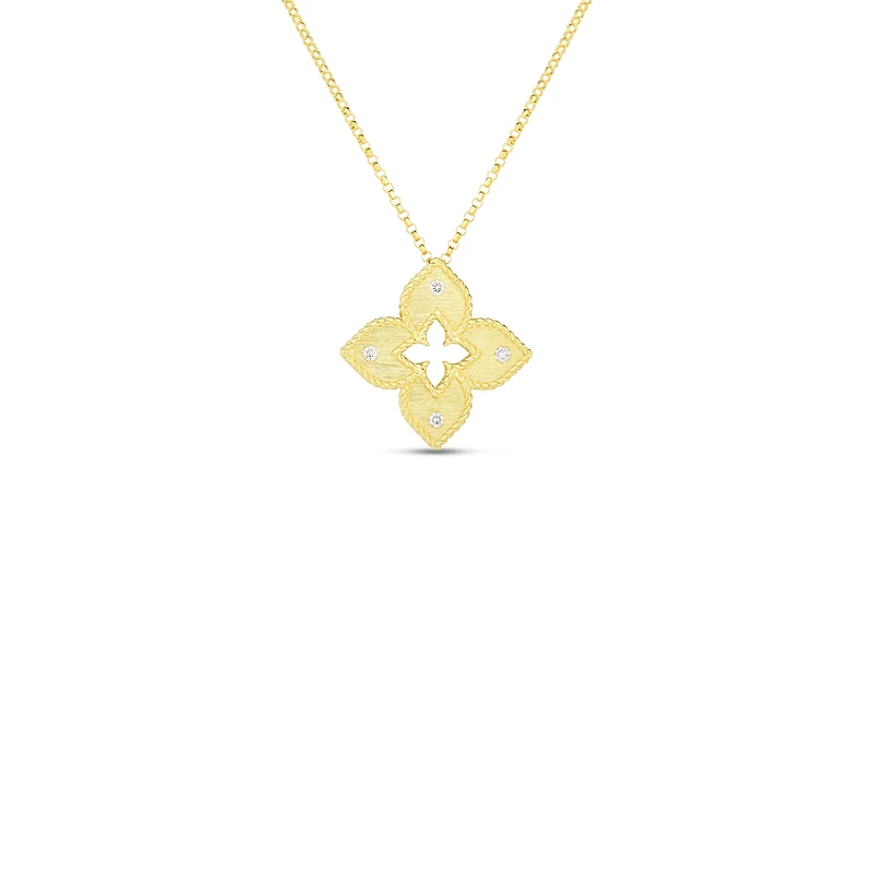 Shop petite venetian princess satin & diamond accent flower necklace in Canada | La Maison Monaco