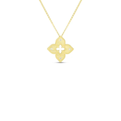 Shop petite venetian princess satin & diamond accent flower necklace in Canada | La Maison Monaco