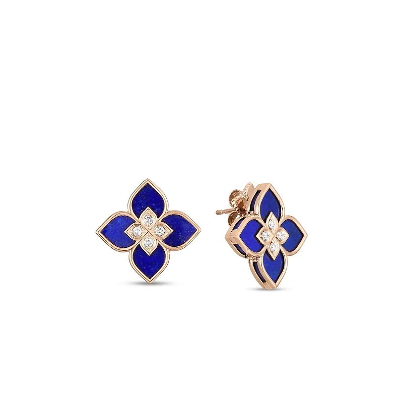 Shop venetian princess small lapis & diamond earrings in Canada | La Maison Monaco