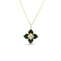 Shop venetian princess small malachite & diamond necklace in Canada | La Maison Monaco