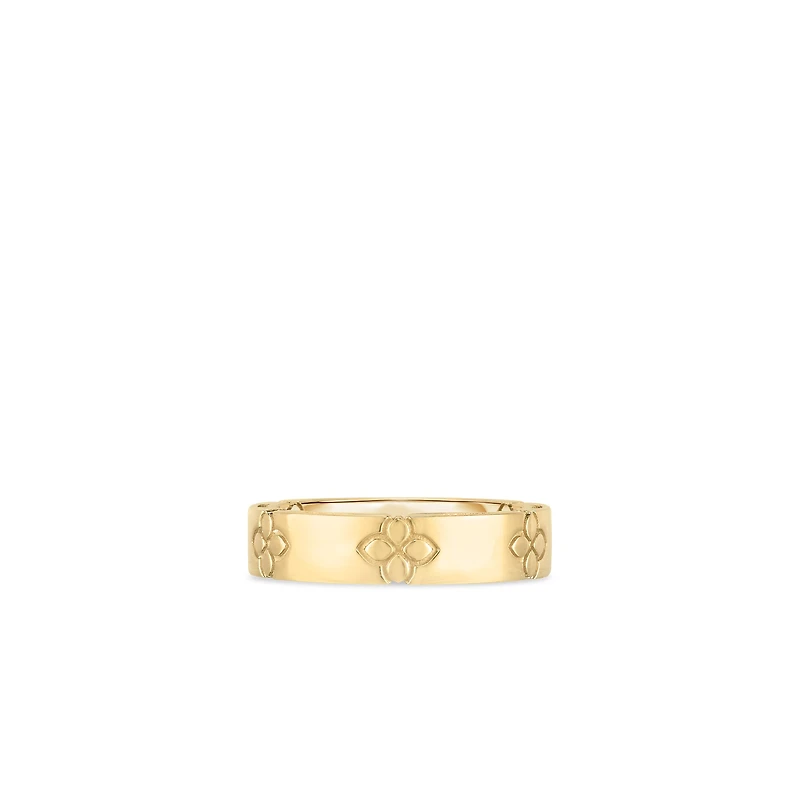 Shop love in verona thin ring band w. etched flowers in Canada | La Maison Monaco