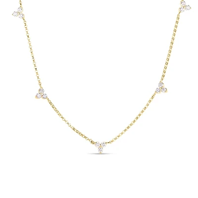Shop diamonds by the inch 5 station flower necklace in Canada | La Maison Monaco