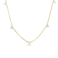Shop diamonds by the inch 5 station flower necklace in Canada | La Maison Monaco