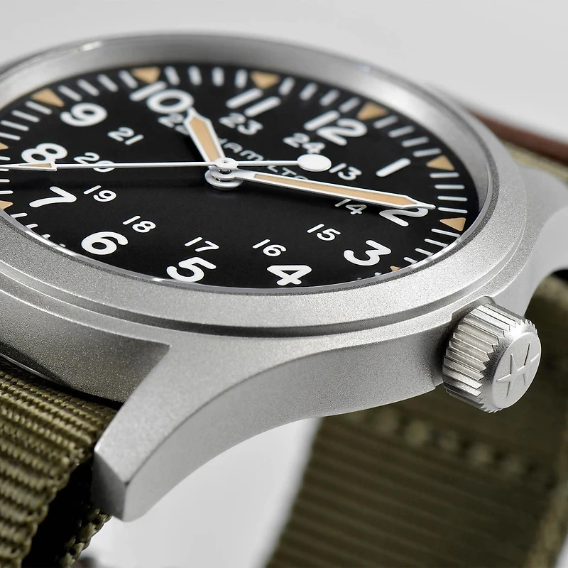 Shop khaki field mechanical 42mm in Canada | La Maison Monaco