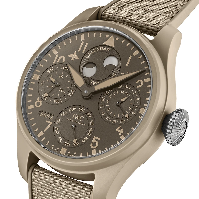 Shop big pilot’s watch perpetual calendar top gun edition “mojave desert” in Canada | La Maison Monaco