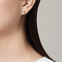 Shop m collection akoya cultured pearl earrings in 18k yellow gold in Canada | La Maison Monaco