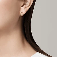 Shop akoya cultured pearl hoop earrings in 18k yellow gold in Canada | La Maison Monaco