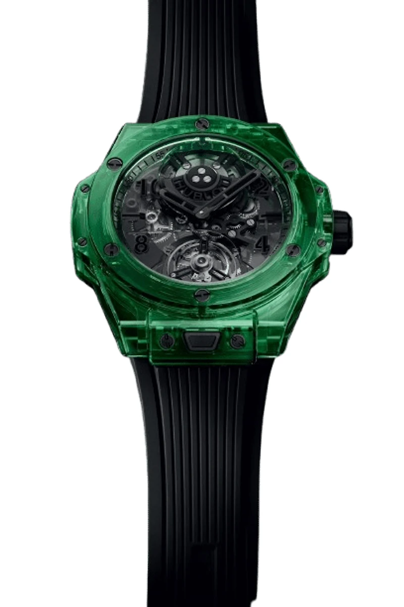 Shop big bang tourbillon automatic green saxem 44mm in Canada | La Maison MonacoShop