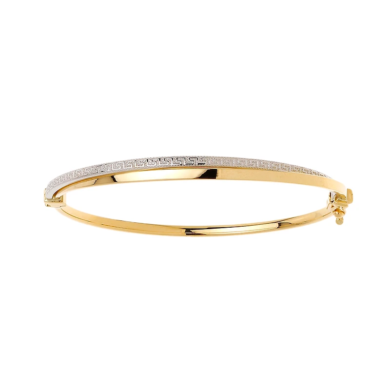BRACELET EN OR 10K AVEC RHODIUM