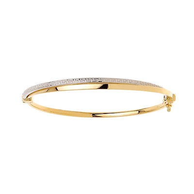 BRACELET EN OR 10K AVEC RHODIUM
