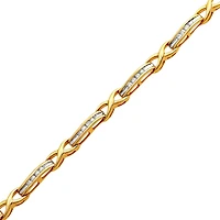 2-TONE GOLD BRACELET WITH DIAMONDS