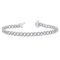 10K WHITE GOLD BRACELET - 7''