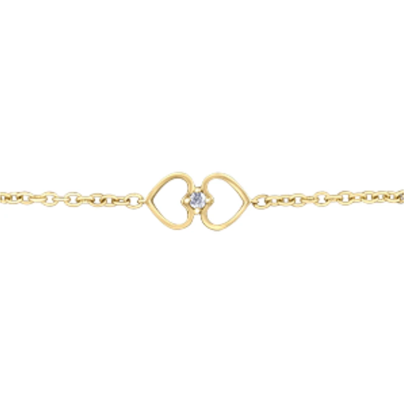 BRACELET À DIAMANTS EN OR 10K