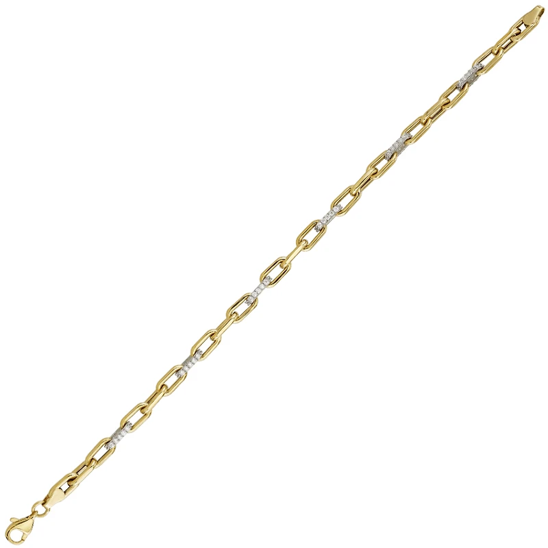 BRACELET OR 2 TONS 10K - 7.25''