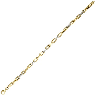 BRACELET OR 2 TONS 10K - 7.25''