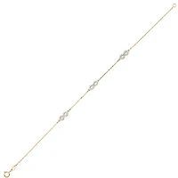 TWO TONES GOLD BRACELET - 7.25''