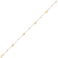 TWO TONES GOLD BRACELET - 7.25''