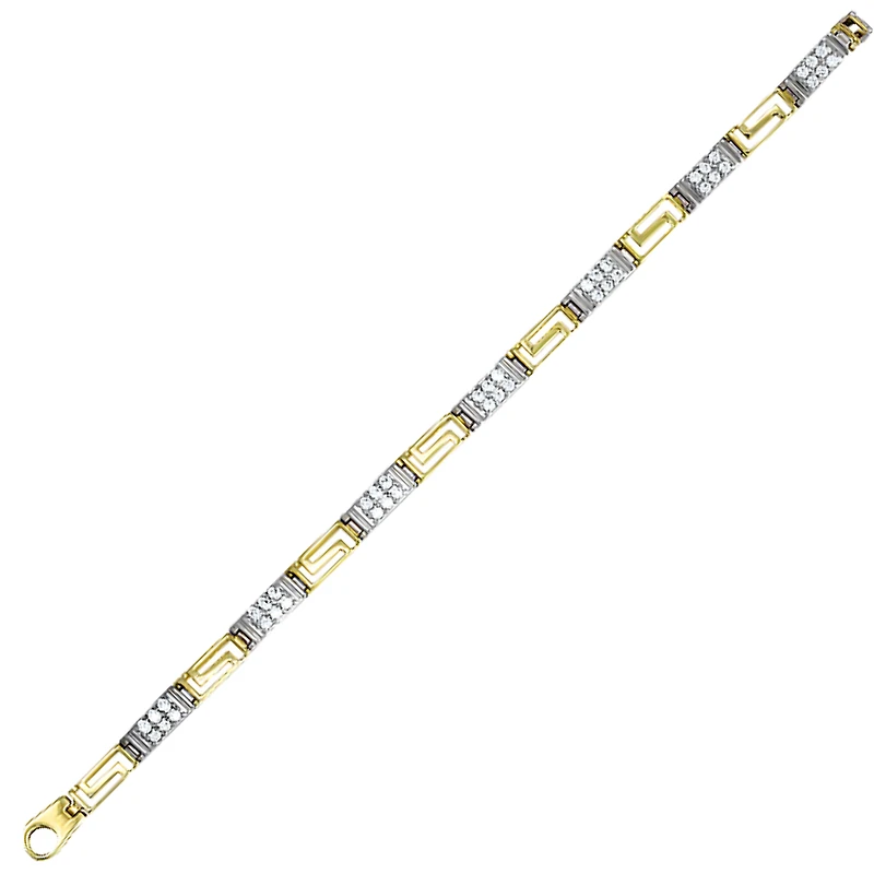 10k 2-tone gold bracelet - 7.5''