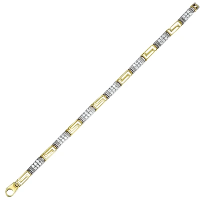 10k 2-tone gold bracelet - 7.5''