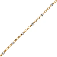 2 TONE 10K GOLD BRACELET- 7.75