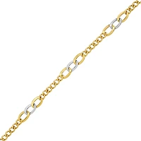 BRACELET EN OR 10K 2 TONS– 7.50’’