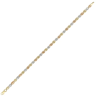 BRACELET 3 TONS 10K - 7.25''