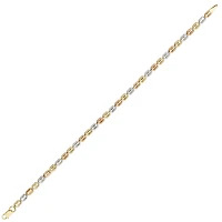 BRACELET 3 TONS 10K - 7.25''