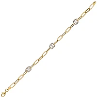 BRACELET OR 2 TONS 10K - 7.25''