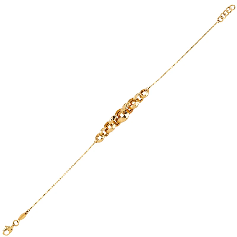 10K YELLOW GOLD BRACELET - 7.25''