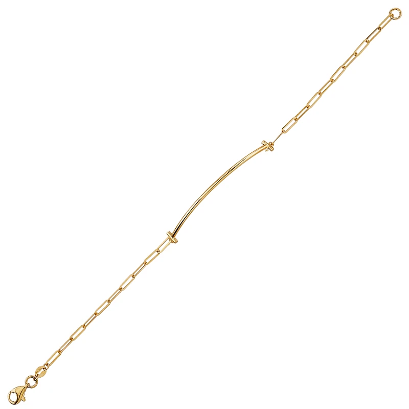 10K YELLOW GOLD BRACELET - 7.25''
