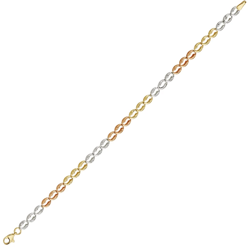 BRACELET EN OR 3 TONS 10K - 7.25''