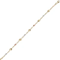 BRACELET OR 3 TONS 10K - 7.5''