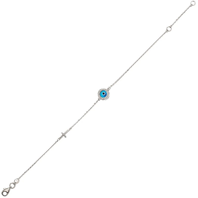 BRACELET OR BLANC 10K - 7.5''