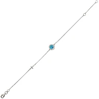 BRACELET OR BLANC 10K - 7.5''