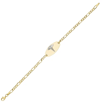 BRACELET OR 2 TONS 10K - 7.5''