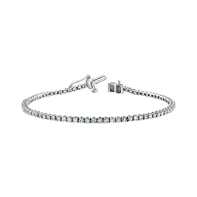 10K WHITE GOLD TENNIS BRACELET