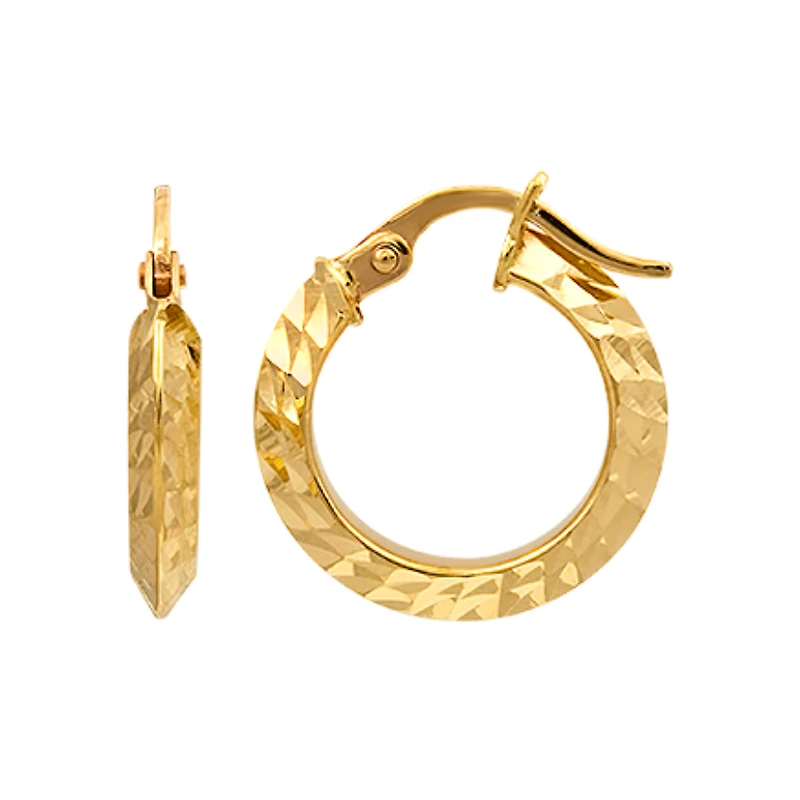 10K YELLOW GOLD HOOPS - 10MM