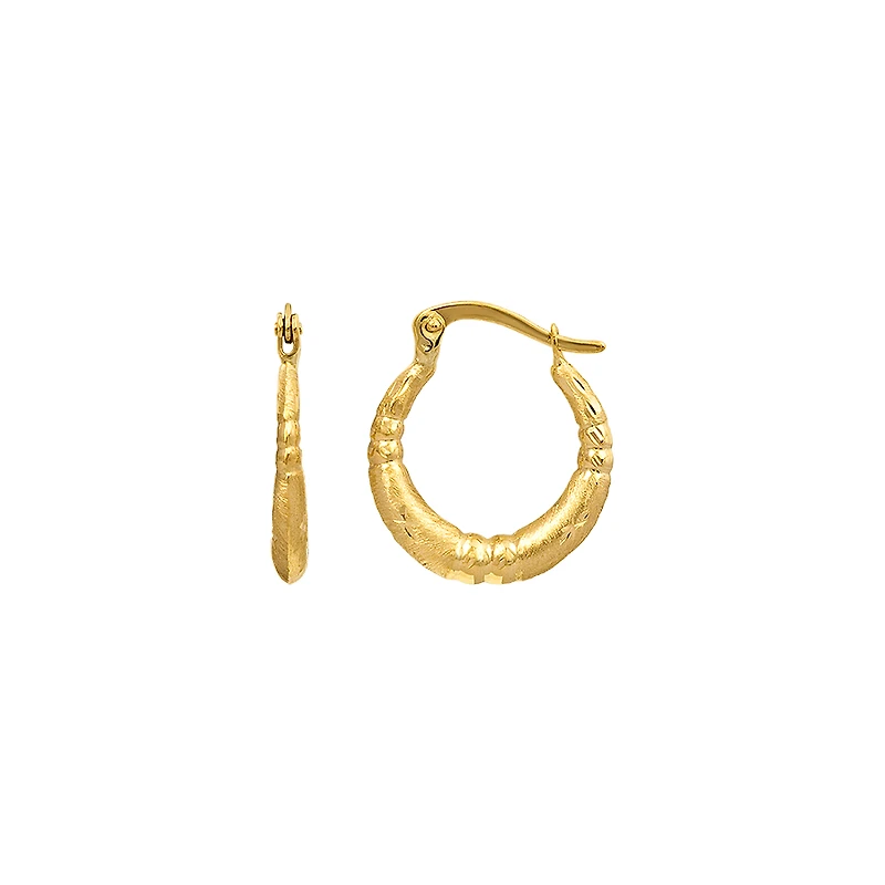 ANNEAUX OR JAUNE 10K - 10MM
