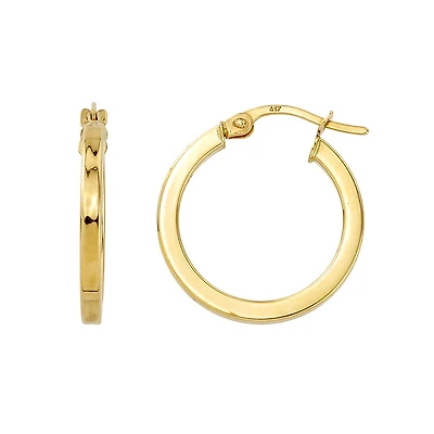 10K YELLOW GOLD EARRINGS- 35MM