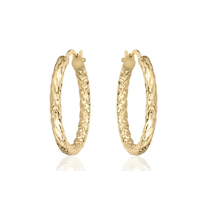 ANNEAUX 20MM EN OR JAUNE 10K