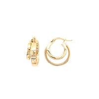 10K YELLOW GOLD HOOPS - 16MM