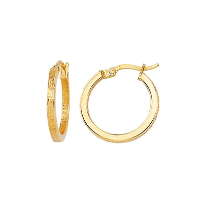 10K YELLOW GOLD HOOPS