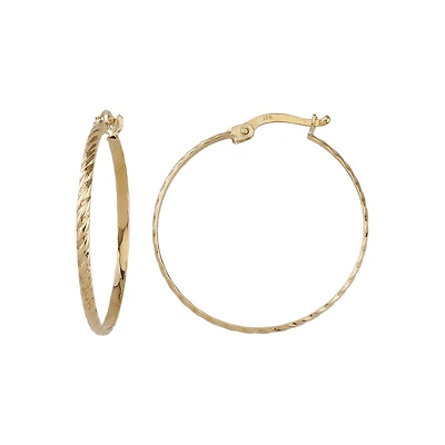 10K YELLOW GOLD RINGS - 28MM