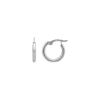 ANNEAUX OR BLANC 10K- 10MM
