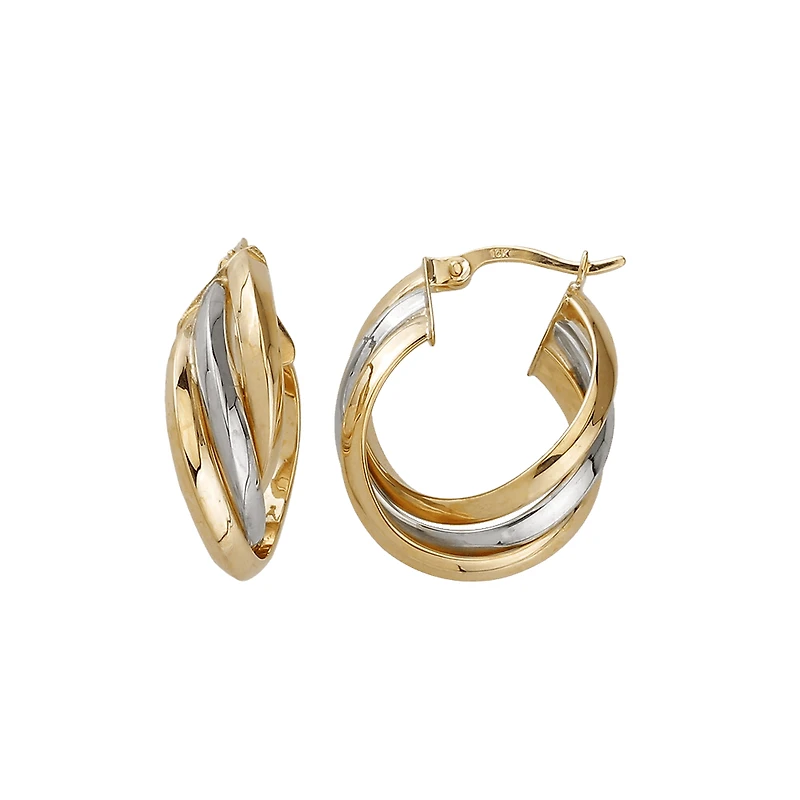 10K 2 TONE GOLD RINGS - 18MM