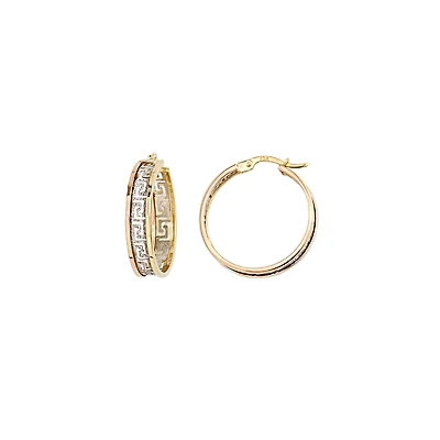 ANNEAUX OR 10K VERSACE- RHODIUM