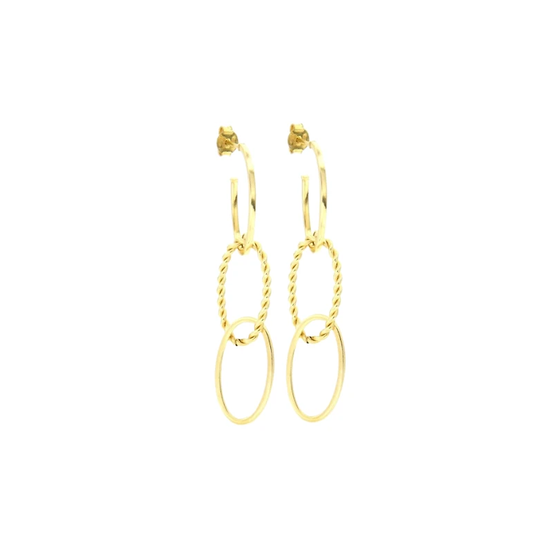 HOOPS EARRINGS 10K YELLOW GOLD.